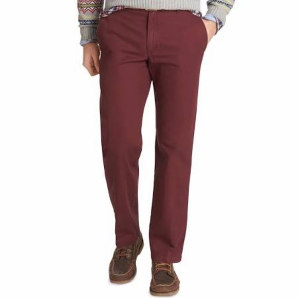 izod saltwater stretch straight fit flat front chino pant